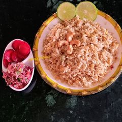 A picture of Jaggery Khichdi.