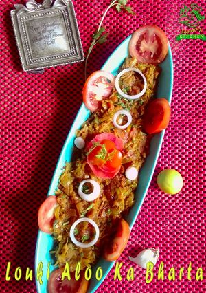A picture of Lauki Aur Aloo Ka Bharta Recipe.