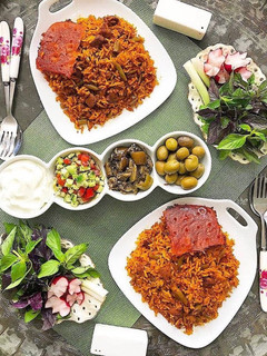 عکسی از دستور لوبیا پلو