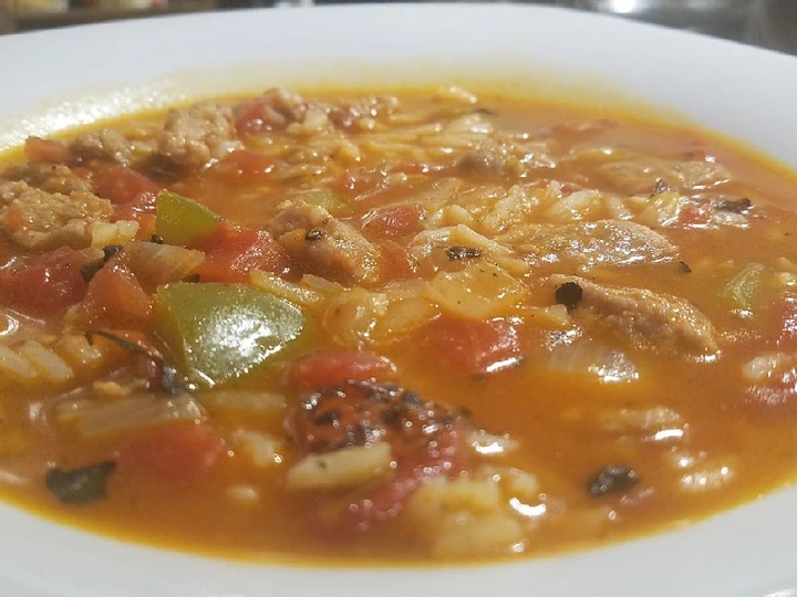Easy Way Prepare Sausage, Tomato, and Pepper Soup the So Delicious Perfect