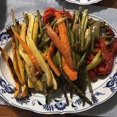 A picture of California Farm Stone Roasted Squash and Paprika Dinner Salad.