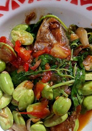 Foto resep Ikan Asin pete Kemangi asam manis
