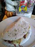 Tapioca com carne seca