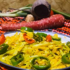 A picture of Cabbage Sambhara.