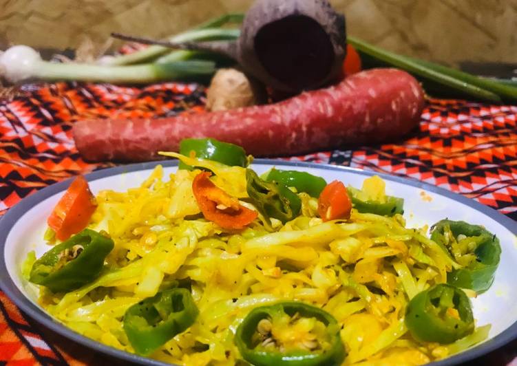 Simple Way to Prepare Any-night-of-the-week Cabbage Sambhara