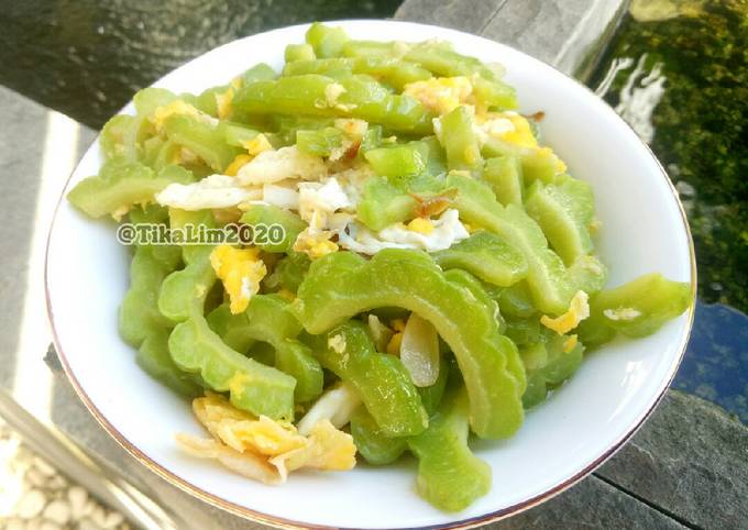 Anti Ribet, Buat Pare tumis telur Rumahan