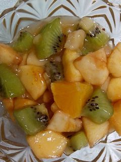 Una foto de Macedonia frutas