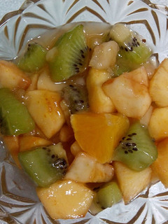 Una foto de Macedonia frutas