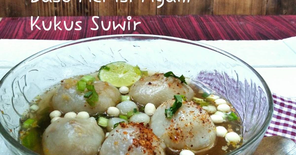 Resep Baso Aci Isi Ayam Kukus Suwir Oleh Ati Dewanthi Cookpad