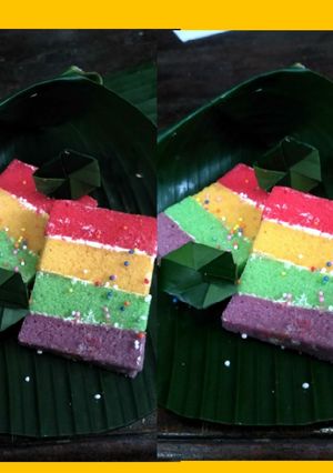 Foto resep Rainbow cake steam