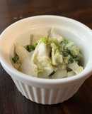 Nappa cabbage salad with tofu Caesar dressing