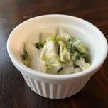 Nappa cabbage salad with tofu Caesar dressing