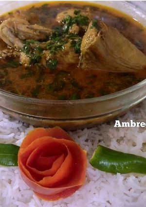 A picture of 3 Color Handi main bana Chicken Salan Recipe.