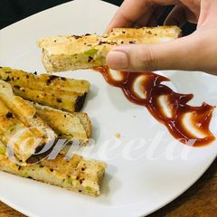 Cheesy Sooji Toast Fingers A picture of Cheesy Sooji Toast Fingers.