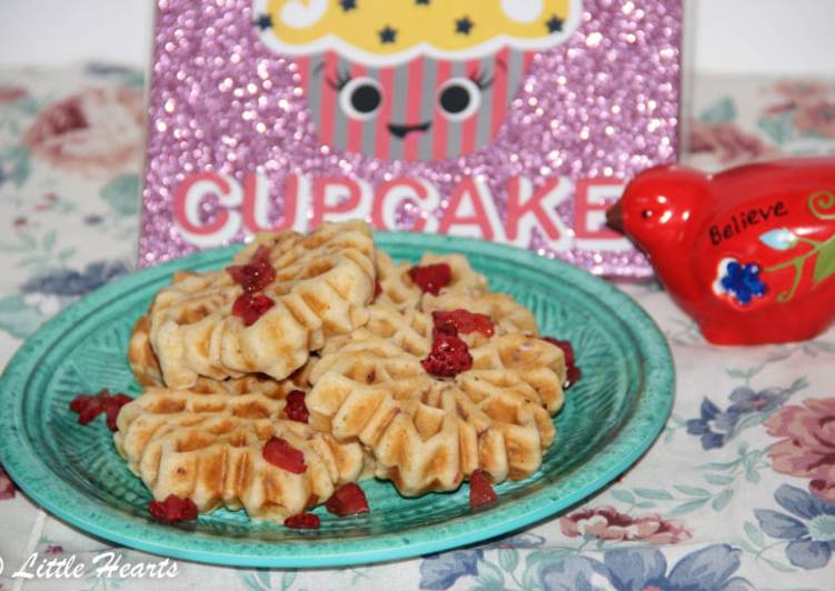 Recipe of Quick Strawberry Infused Snowflake Breakfast Waffles