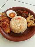 Nasi cobek telur asin or nasi bejeg komplit 🍛
