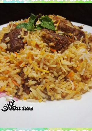 A picture of Beef Biryani.