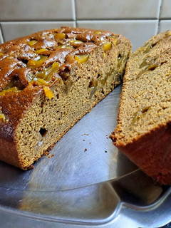 Una foto de Torta de bananas con dulce de batata