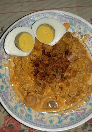 Foto resep Mie Geprek Carbonara