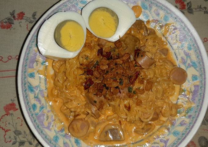 Resep Mie Geprek Carbonara Oleh Narsie Maria Cookpad