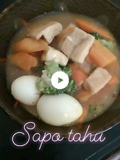 Foto resep Sapo tahu telur puyuh😁