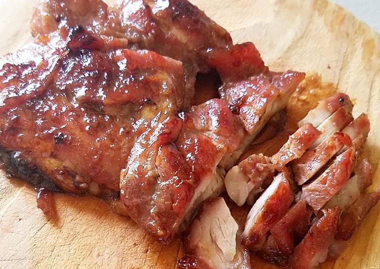 Langkah Mudah untuk Menyiapkan Ayam BBQ Charsiu nggak pakai angkak (bisa ganti pork), Bikin Ngiler