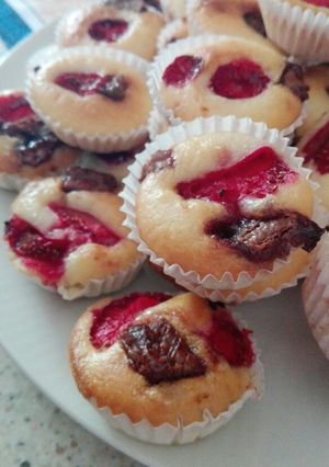 Epres-csokis muffin recept fotója
