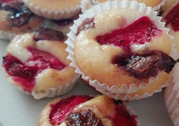 Epres-csokis muffin recept foto
