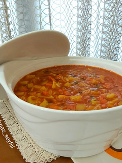 عکسی از دستور سوپ ورمیشل و عدس (گیاهی)