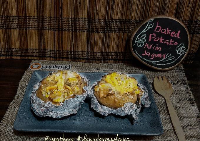 Resep (Air Fryer) Baked Potato Krim Jagung, Laziss