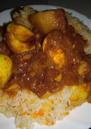 A picture of Egg biryani# rice recipe.