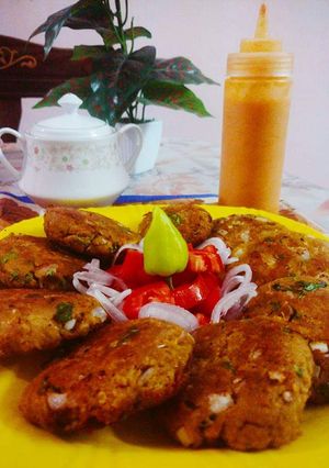 A picture of #Beef_shami_kabab.