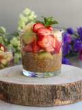 Gelatina de Chia com Salada de Frutas