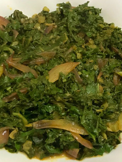 A picture of Fried Spinach.