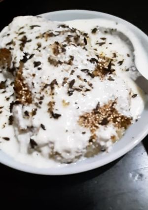 A picture of Farali Aaloo tikki chat.