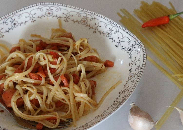 Spaghetti Aglio E Olio Pedas Nikmat