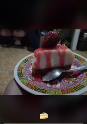 Foto resep Strawberry cheesecake 🍓 (no bake,no gelatin)