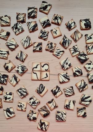 Una foto de Masitas de vainilla y chocolate Puzzle 👩‍🍳 Cookpad N° 5