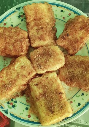 A picture of Grandma's Leche Frita (Fried Milk Dessert).