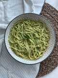 Espagueti verde con cilantro