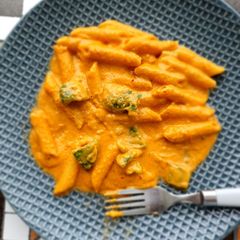 A picture of Pasta in Makhani Sauce.