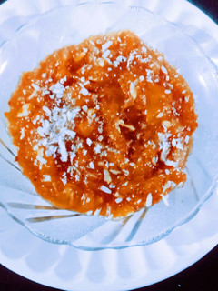 A picture of Delicious healthy tasty persimmon and pears dry fruits halva.