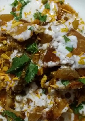 A picture of Matar Kachori Chat.