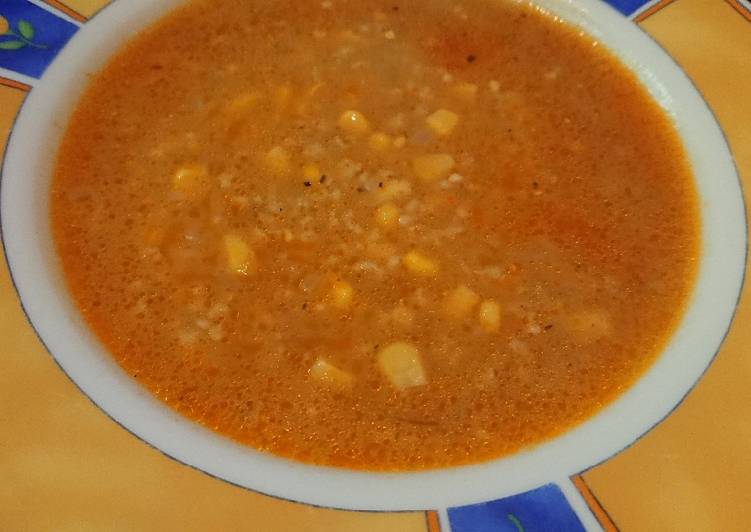 شوربة الذرة مع الشوفان 😋