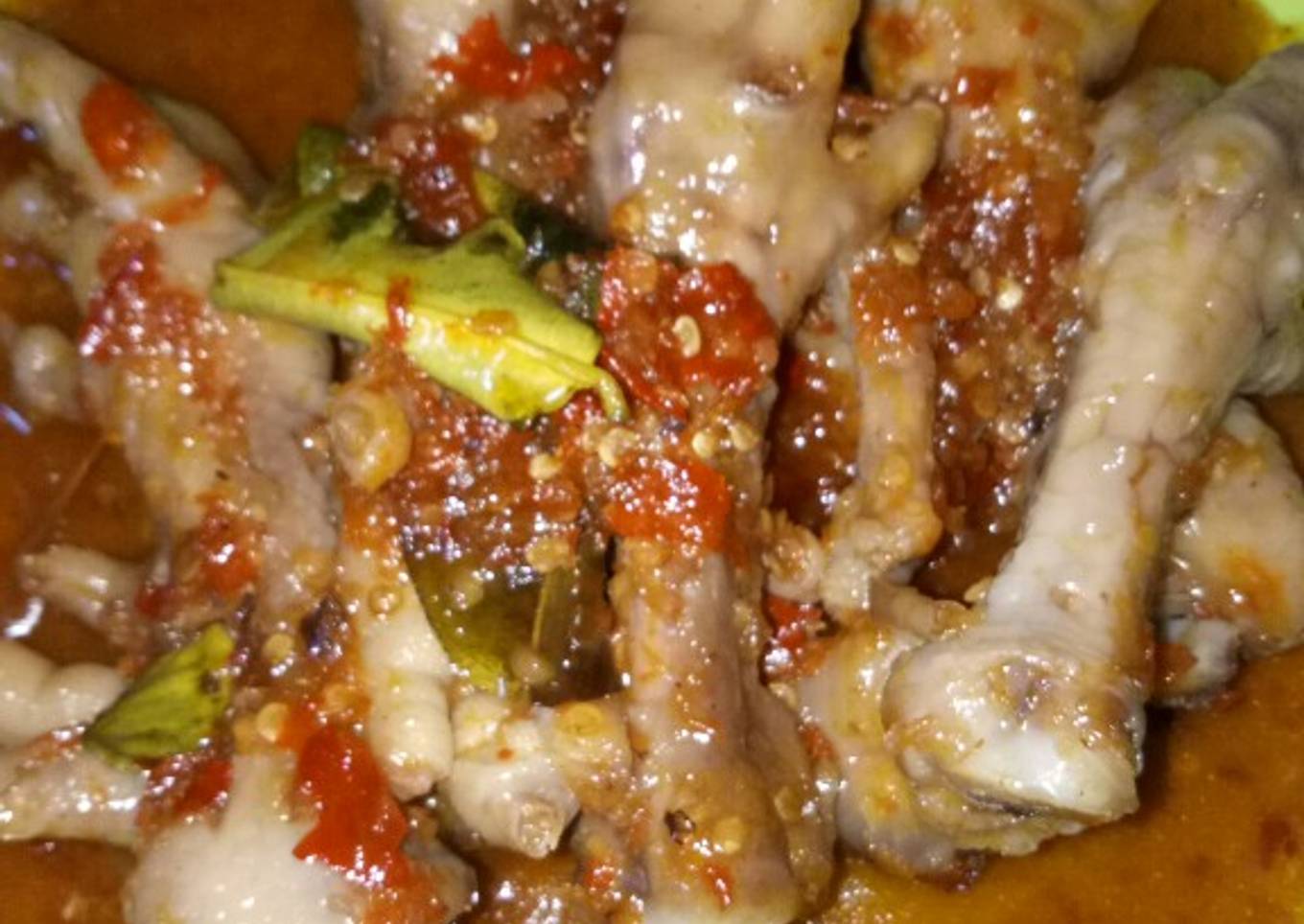 Ceker sambal huhah (ceker mercon)