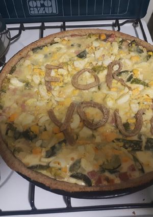 Una foto de Tarta de zapallitos con harina integral