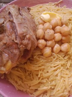 صورة لوصفة دويدة باللحم 😋😋😋