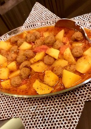 عکسی از دستور خوراک کوفته ریزه و سیب زمینی