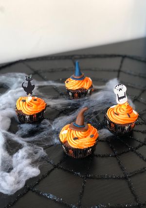 Une photo de Cupcake d'halloween au chocolat