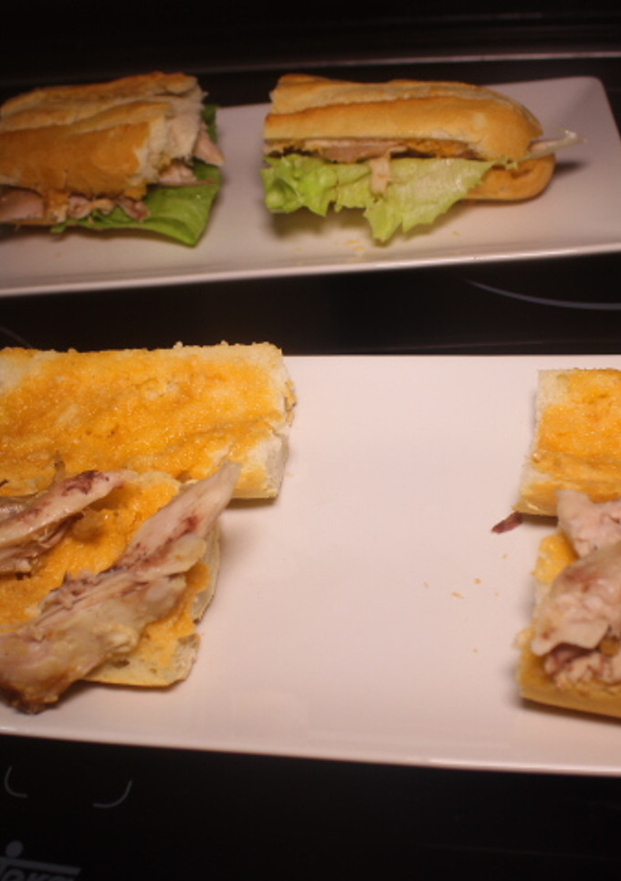 Una foto de Bocadillos de sobras de pollo